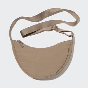 Uniqlo Round Mini Shoulder Bag Nylon Beige